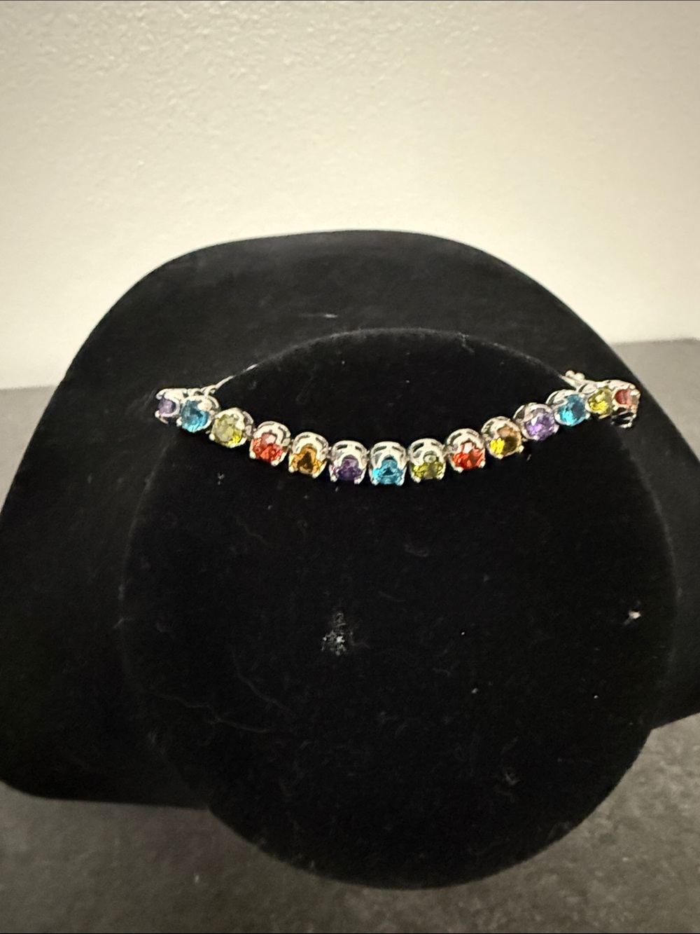 Multicolor Crystal Tennis Bracelet - Women's Fashion Jewelry